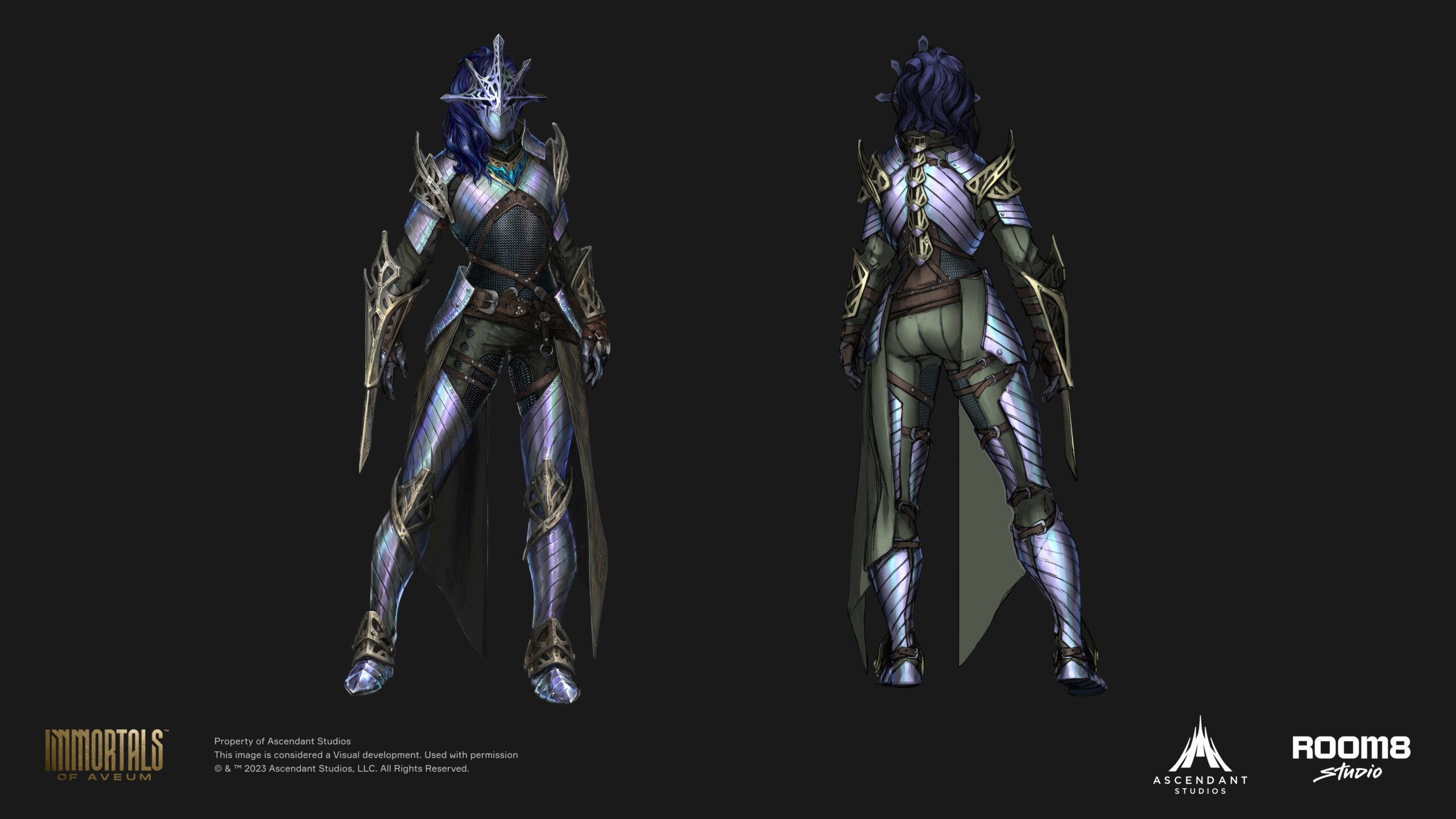 Supplied Immortals of Aveum production artwork illustrates an interior; it is not evidence of a measured Lumen configuration.